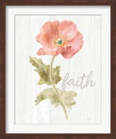 Garden Poppy on Wood Faith Fine Art Print