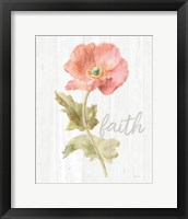 Garden Poppy on Wood Faith Fine Art Print