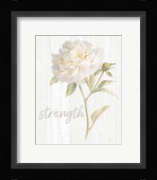 Garden Peony on Wood Strength Framed Print
