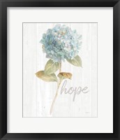 Garden Hydrangea on Wood Hope Framed Print
