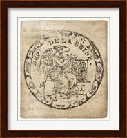 Vintage Seal VI Antique Border v2 Fine Art Print