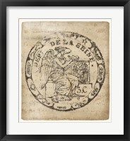 Vintage Seal VI Antique Border v2 Fine Art Print