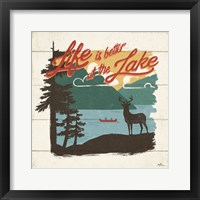 Vintage Lake IV Framed Print