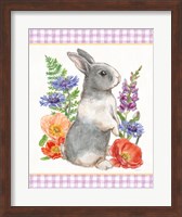 Sunny Bunny IV Checker Border Fine Art Print