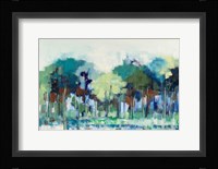 Blue Green Tree Reflections Fine Art Print