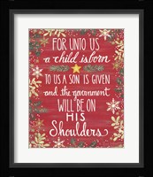 For Unto Us Fine Art Print