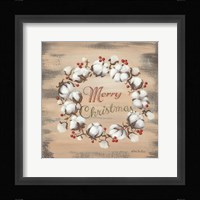 Cotton Wreath Holiday Fine Art Print