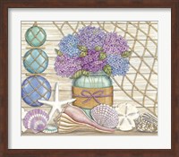 Hydrangea & Seashells Fine Art Print