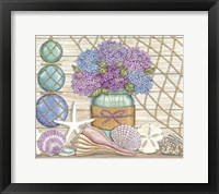 Hydrangea & Seashells Fine Art Print