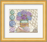 Hydrangea & Seashells Fine Art Print