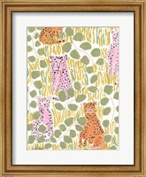 Hello Cheetah - Pink & Orange Fine Art Print