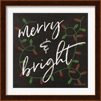 Merry & Bright Chalkboard Fine Art Print