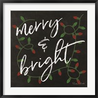 Merry & Bright Chalkboard Fine Art Print