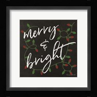 Merry & Bright Chalkboard Fine Art Print