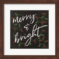 Merry & Bright Chalkboard Fine Art Print