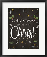 Christmas Begins with Christ Fine Art Print