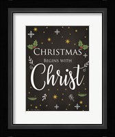 Christmas Begins with Christ Fine Art Print