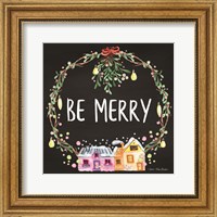 Be Merry Wreath Fine Art Print