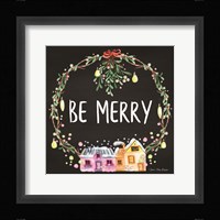 Be Merry Wreath Fine Art Print