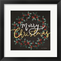 Merry Christmas Wreath Fine Art Print