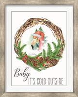 Baby It's Cold Outside Wreath Fine Art Print