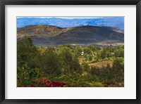 Red flowers and Farmland in the Mountain, Konso, Ethiopia Fine Art Print