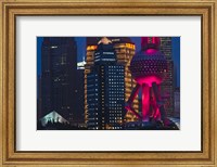 Pudong Skyline dominated by Oriental Pearl TV Tower, Shanghai, China Fine Art Print