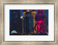 Pudong Skyline dominated by Oriental Pearl TV Tower, Shanghai, China Fine Art Print