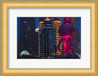 Pudong Skyline dominated by Oriental Pearl TV Tower, Shanghai, China Fine Art Print