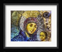 Mary and Jesus Icon, Greek Orthodox Church of the Nativity Altar Nave, Bethlehem, Palestine Fine Art Print