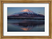 Mt Fuji and Lake at sunrise, Honshu Island, Japan Fine Art Print