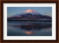 Mt Fuji and Lake at sunrise, Honshu Island, Japan Fine Art Print