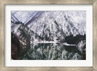 Reflection of Mountain Covered with Snow in the Lake, Japan Fine Art Print