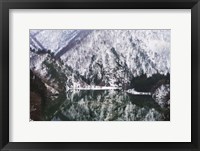 Reflection of Mountain Covered with Snow in the Lake, Japan Fine Art Print