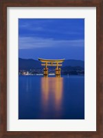 Twilight Floating Torii Gate, Itsukushima Shrine, Japan Fine Art Print