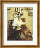 Little Girl and Her Sheltie Fine Art Print