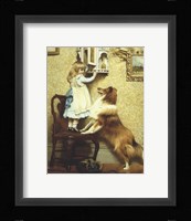 Little Girl and Her Sheltie Fine Art Print
