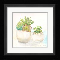 Sweet Succulent Pots I Framed Print