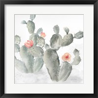 Cactus Garden Gray Blush III Framed Print