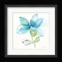Blue Poppy Field Single I Framed Print