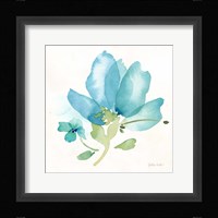 Blue Poppy Field Single II Framed Print