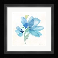 Blue Poppy Field Single IV Framed Print
