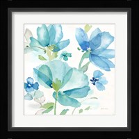 Blue Poppy Field I Framed Print