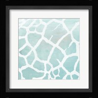 Soft Animal Prints Blue Giraffe Framed Print