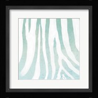 Soft Animal Prints Blue Zebra Framed Print