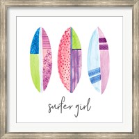 Sports Girl Surfer Fine Art Print