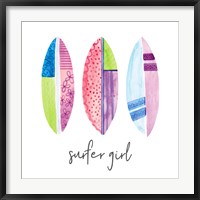 Sports Girl Surfer Fine Art Print