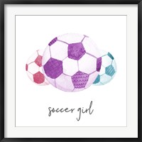 Sports Girl Soccer Fine Art Print