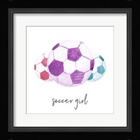 Sports Girl Soccer Fine Art Print