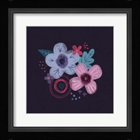Dark Purple Florals IV Framed Print